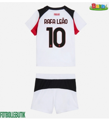 AC Milan Rafael Leao #10 Bortaställ Barn 2025-26 Kortärmad (+ Korta byxor)